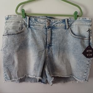 Ava & Viv acid wash cut off shorts size 22W